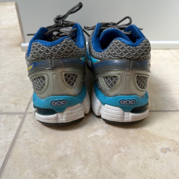 Womens Asics Gel-Kayano 19 Stability Running Shoes, Size 9.5, Blue & Grey - Picture 3 of 8